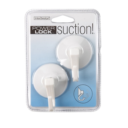 SUCTION CUP HOOK WHT 2PK